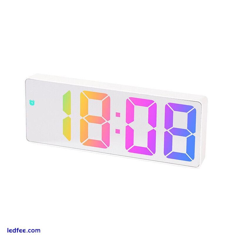 Light Number Clock LED Digital Alarm Clock Large Number Electronic Clock 5 