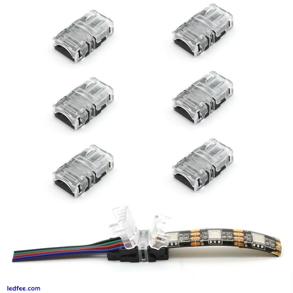 4-Pin RGB Hippo Connector Adapter Corner L T X Clip LED Strip Part for 5050 5630 3 