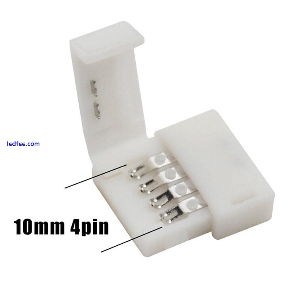 4-Pin RGB Hippo Connector Adapter Corner L T X Clip LED Strip Part for 5050 5630 1 