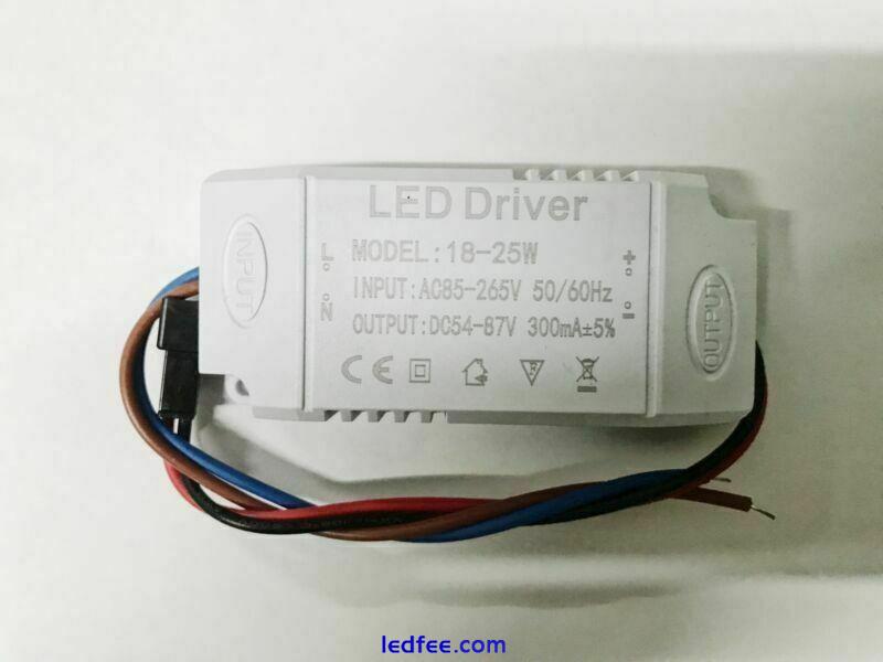 LED Driver Transformer 18W-25W DC 54V - 87V 300ma Power Adapter Home Converter 0 