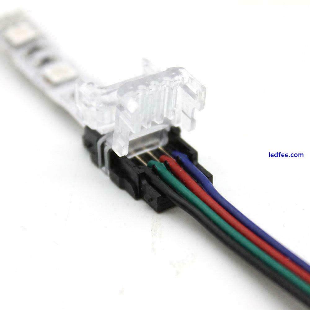 WIRE TO STRIP CONNECTOR CLIP LED 8mm 10mm RGB-W 2Pin 3Pin 4Pin 5Pin PCB ADAPTER 0 