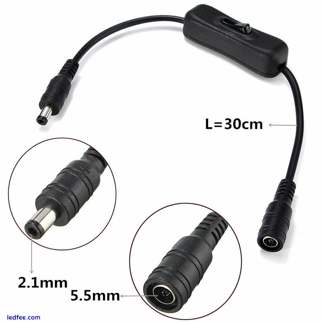 24V/12V Inline Switch Dimmer Controller Adapter Cable Connector Cable LED Strip  0 