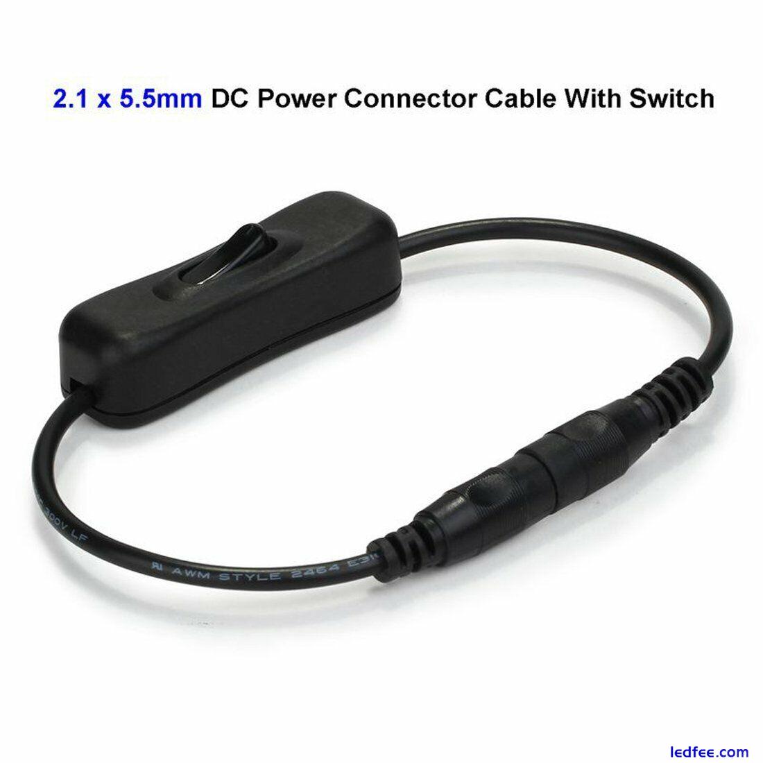 24V/12V Inline Switch Dimmer Controller Adapter Cable Connector Cable LED Strip  4 