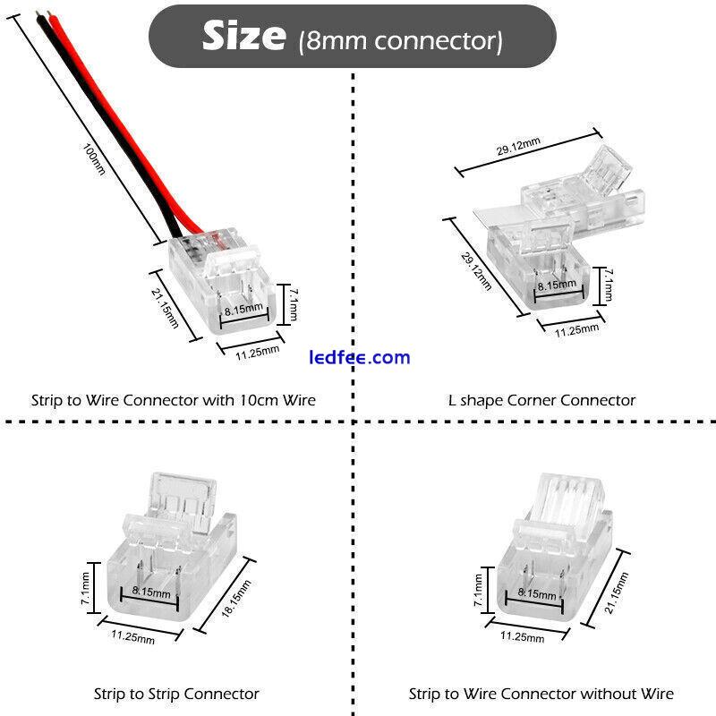 2/3/4PIN HIPPO ADAPTER CLIP CONNECTOR WIRE CLIP EXTENSION CABLE COB LED STRIP 5 