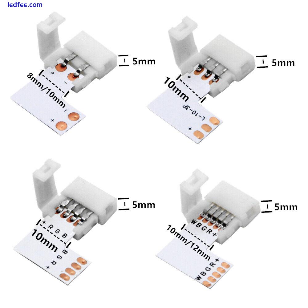 5pcs Solderless Corner Connector Adapter For 5050 3528 RGB 5630 LED Strip Light 0 