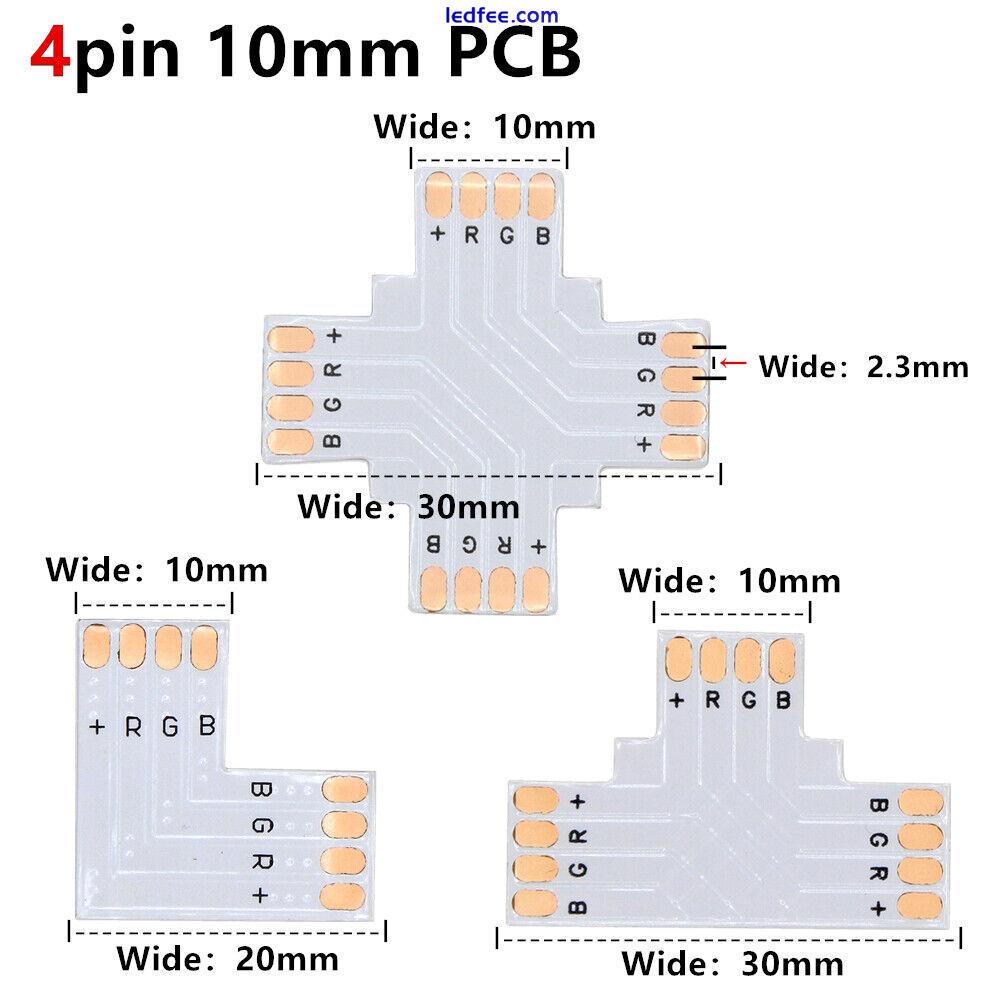 5pcs Solderless Corner Connector Adapter For 5050 3528 RGB 5630 LED Strip Light 2 