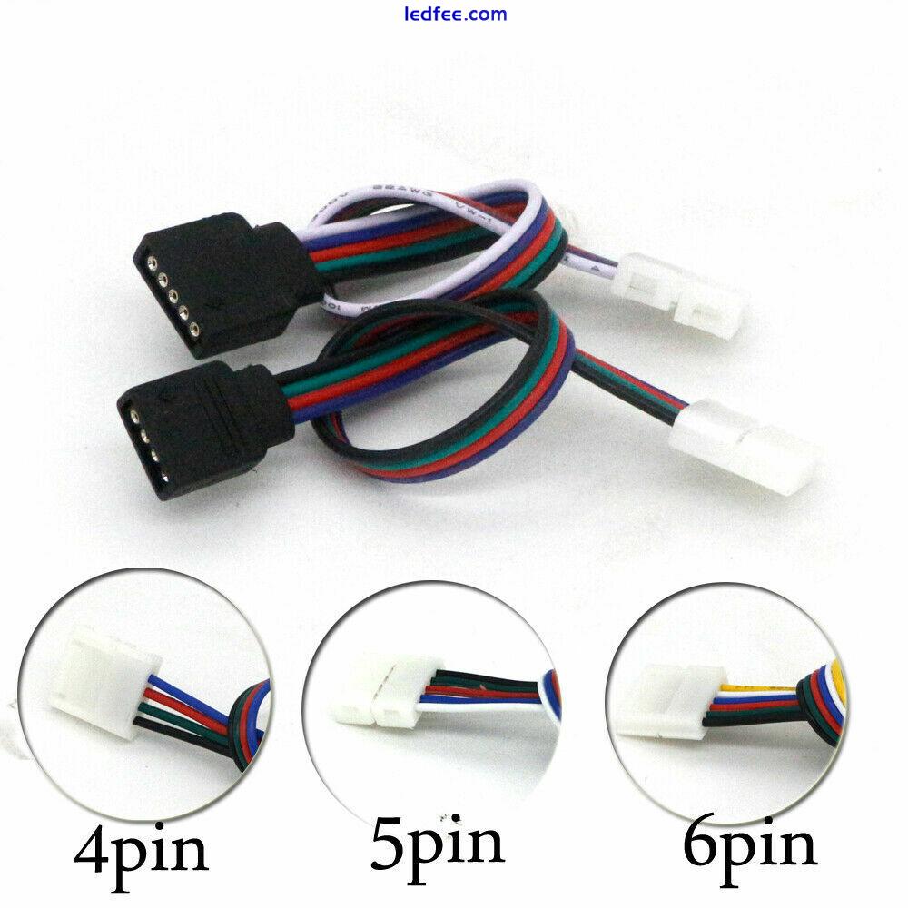 2Pin 4Pin 6pin LED Strip RGB cct Extension Cable Wire Adapter Clip Connector 1 