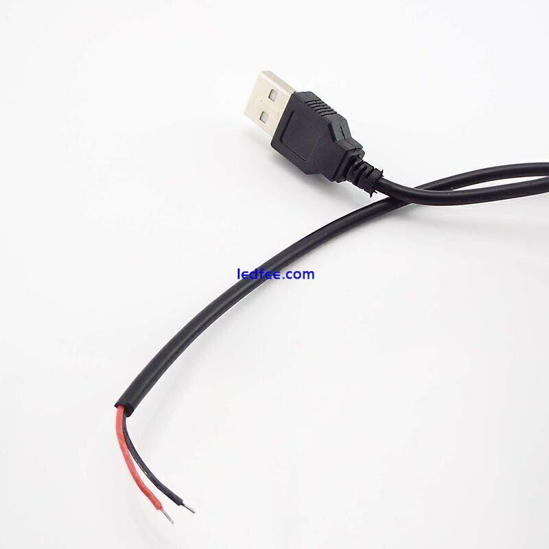 LED Light Strip USB Connector Cable with On/Off Adapter 2m Power Extension Wire 2 