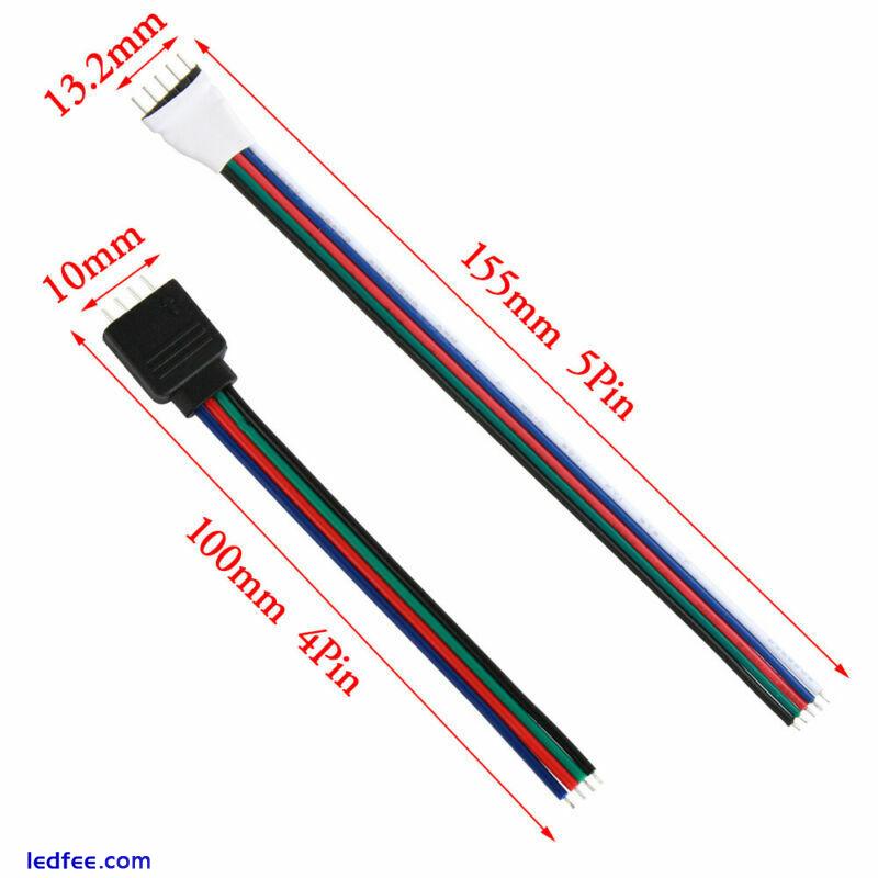 4/5/6pin LED Strip Light Cable RGB CCT RGBW Male Female Connector Adapter Wire 1 