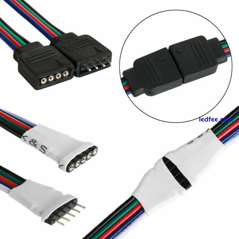 4/5/6pin LED Strip Light Cable RGB CCT RGBW Male Female Connector Adapter Wire 0 