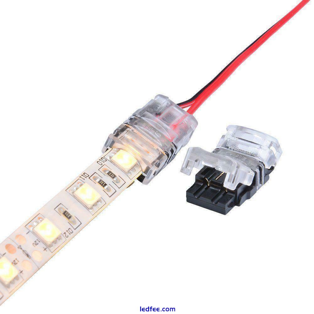 WIRE TO STRIP CONNECTOR CLIP 8MM 10MM RGB-W 2 / 4 / 5 PIN PCB ADAPTER LED STRIP 2 