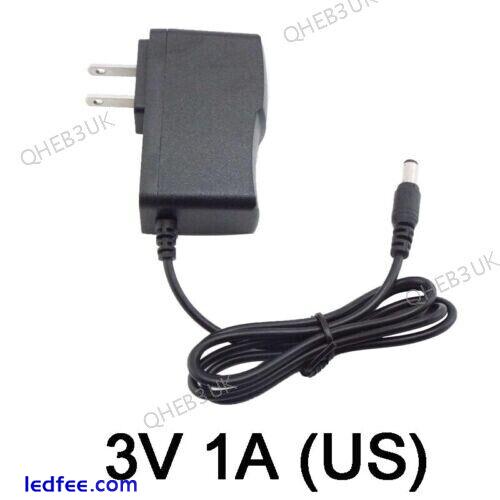 3V 1A 1000ma AC to DC Power Supply Adapter 100V-240V Charger 5.5mmx2.5mm 6H 3 