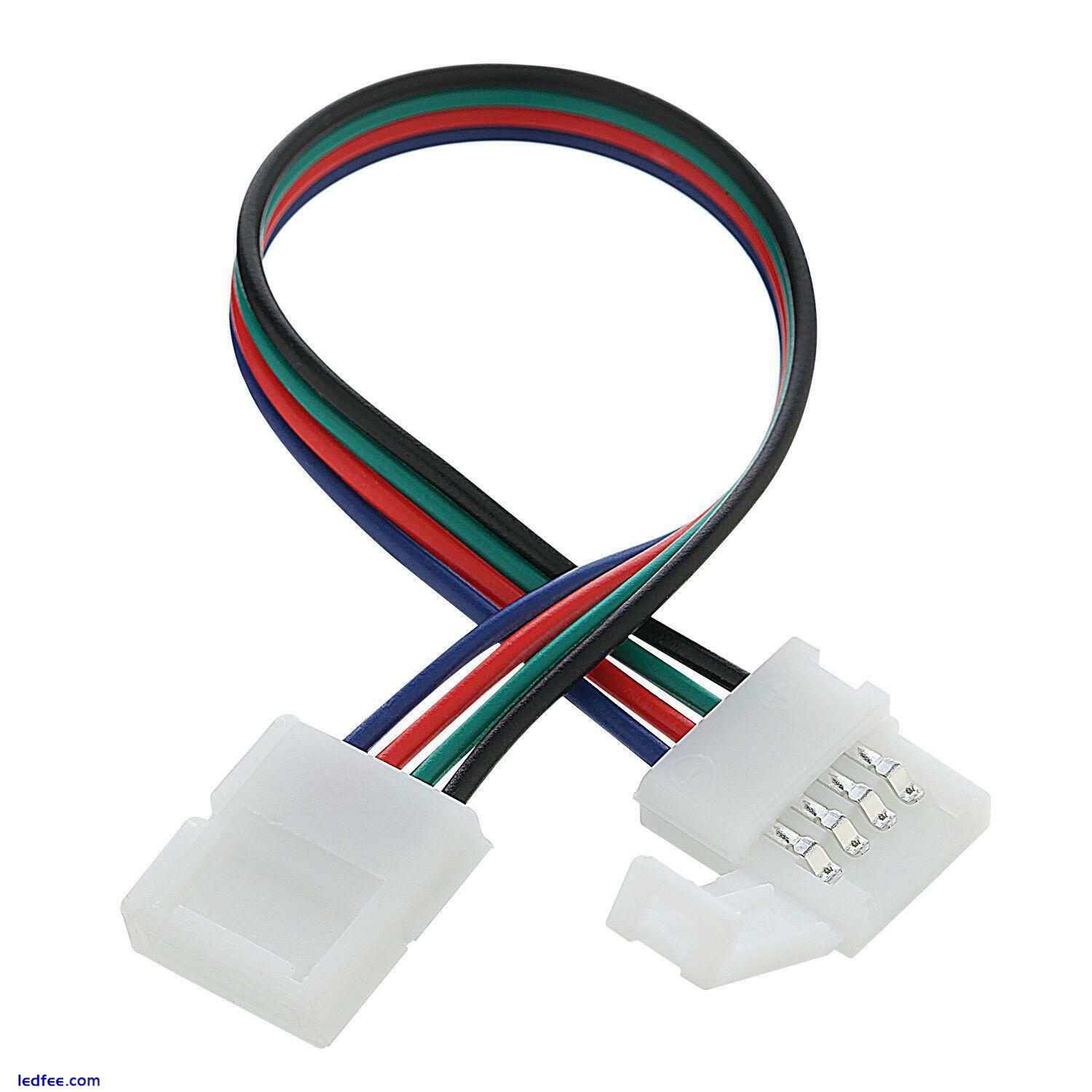 LED Strip Clips Connectors  Adapter Extension Cable Wires DC Jack 2 4 5 Pins  4 