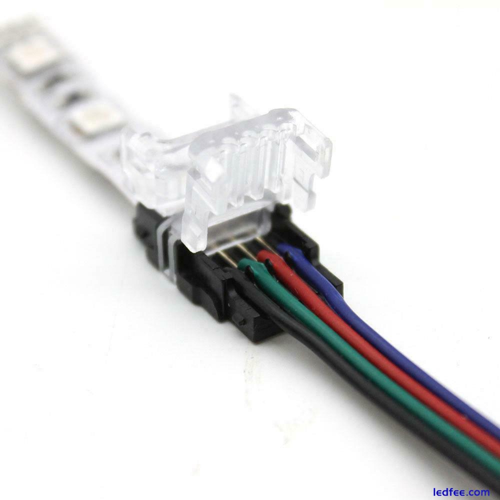 2/4/5PIN HIPPO LED STRIP ADAPTER WIRE CONNECTOR EXTENSION CLIP 5050 5630 3528 0 