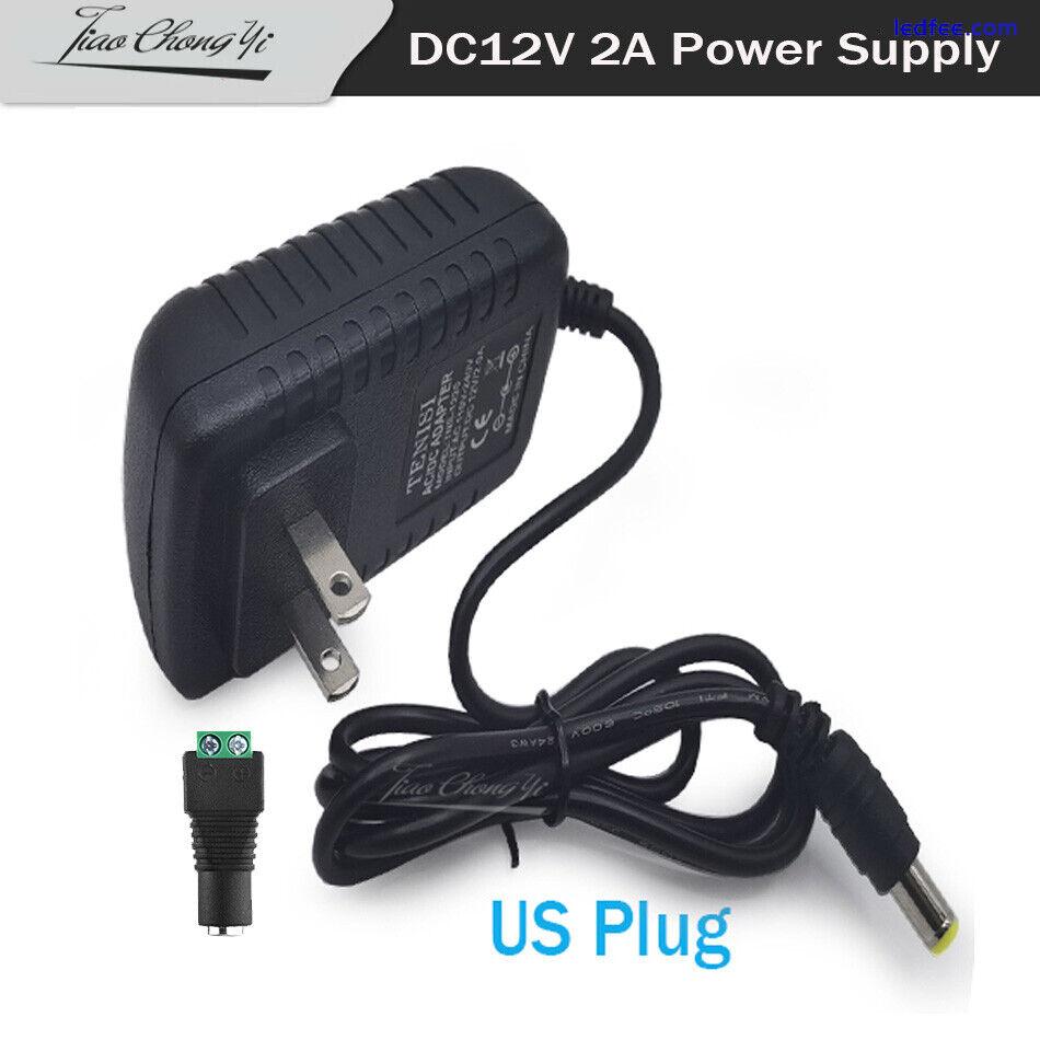 24W Power Converter Adapter Supply EU US Plug AC 100-240V to DC 12V 2A led power 4 