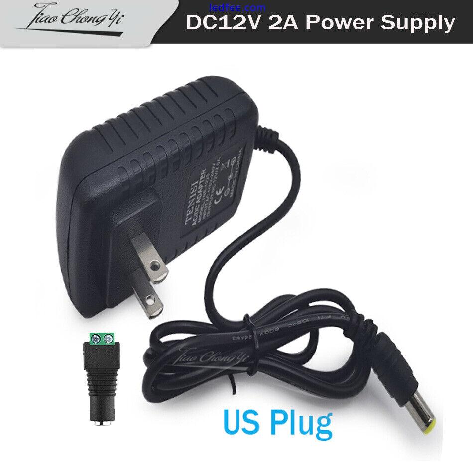 24W Power Converter Adapter Supply EU US Plug AC 100-240V to DC 12V 2A led power 2 