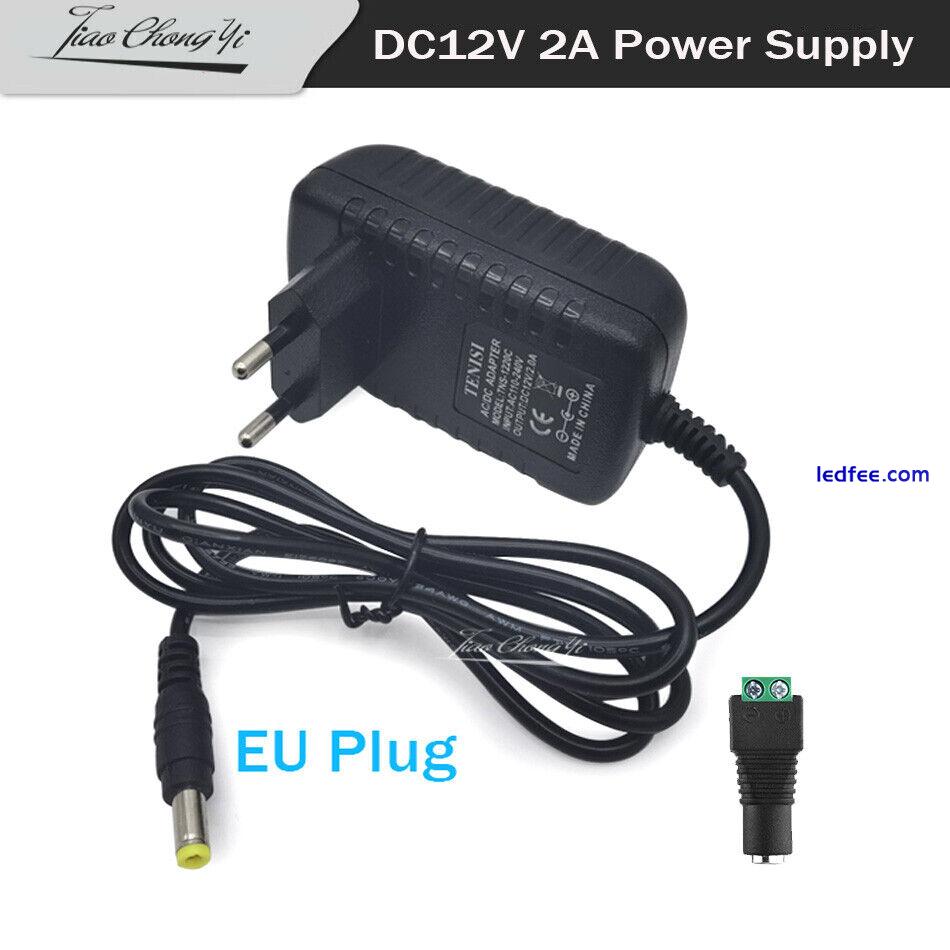 24W Power Converter Adapter Supply EU US Plug AC 100-240V to DC 12V 2A led power 5 