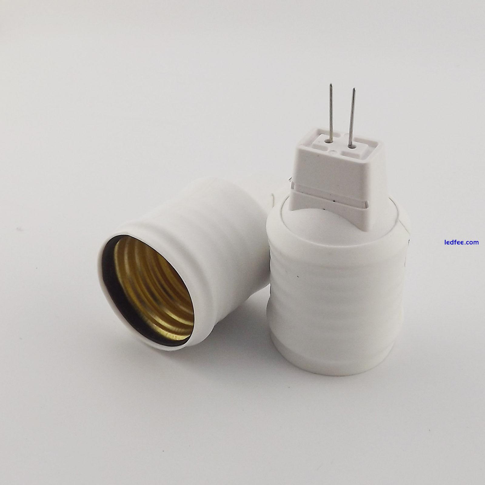 G4 to E27 Socket Base Halogen LED CFL Light Screw Bulb Adapter Converter Holder 2 