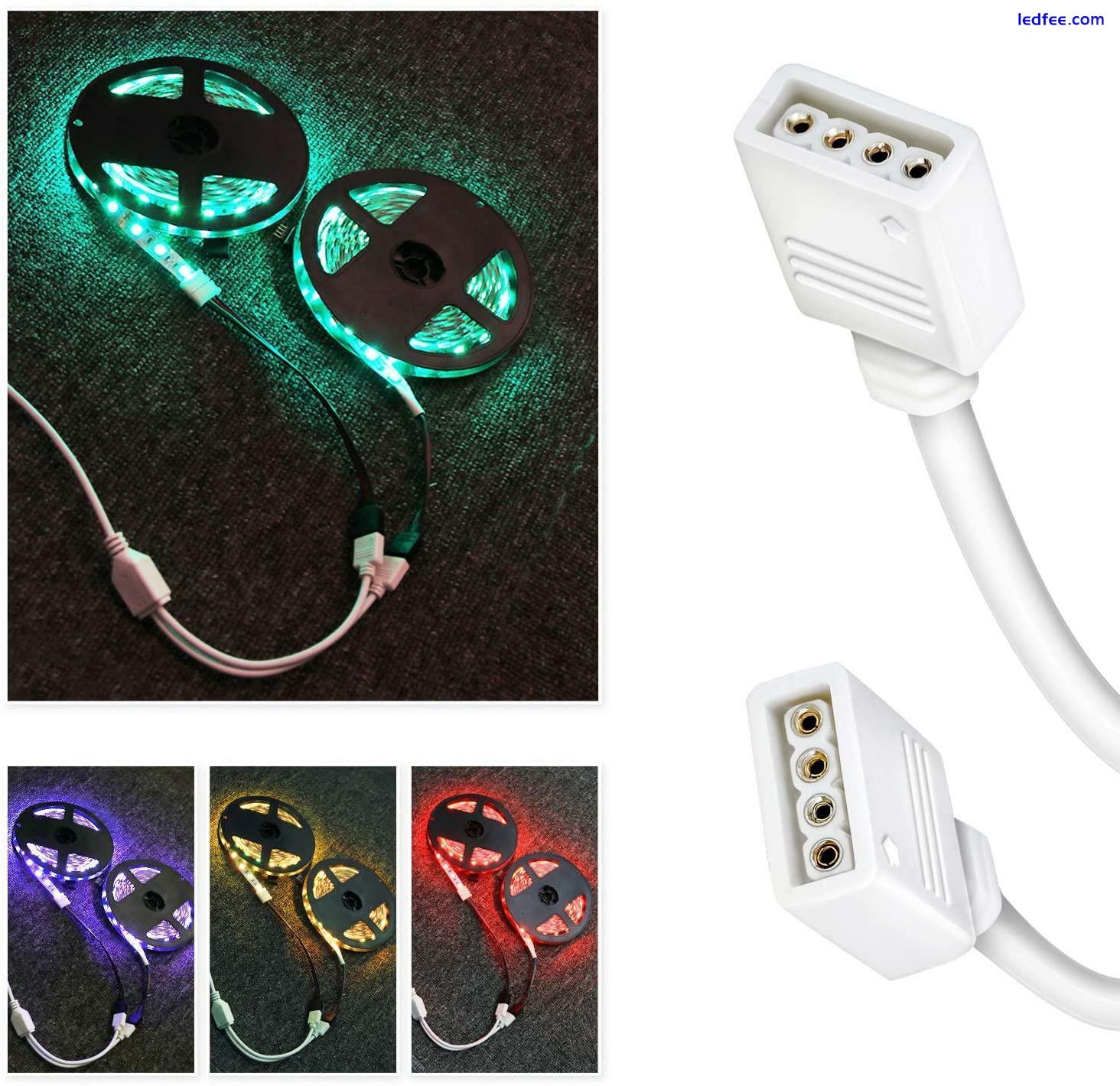 4/5 PINS LED STRIP SPLITTER CABLE 2/3/4 WAY MALE ADAPTER 3528 5050 5630 RGB/W UK 1 