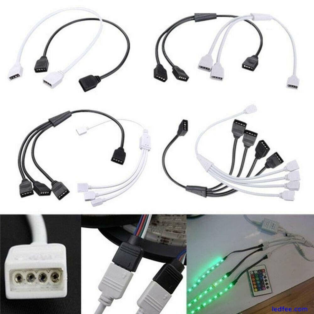 4/5 PINS LED STRIP SPLITTER CABLE 2/3/4 WAY MALE ADAPTER 3528 5050 5630 RGB/W UK 2 