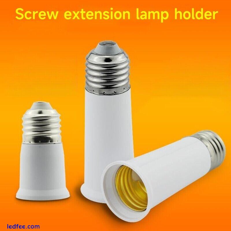 E27 Medium Light Bulb Extender Socket Lamp Holder Adapter Extension for LED Bulb 2 