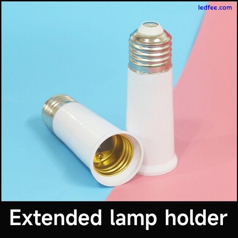 E27 Medium Light Bulb Extender Socket Lamp Holder Adapter Extension for LED Bulb 3 