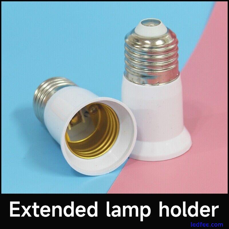 E27 Medium Light Bulb Extender Socket Lamp Holder Adapter Extension for LED Bulb 4 