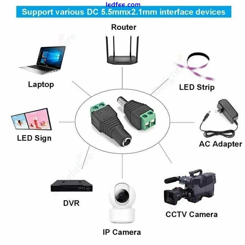 12V 1A/2A/3A Adapter BNC & DCE Cable 2,4,6,8 Way Splitter & USB To Type C Plug 4 