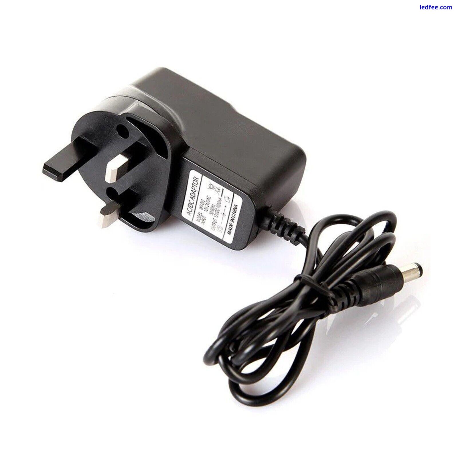 1A/2A/3A AC/DC 12V Transformer Power Supply Adapter for LED Strips, CCTV UK Plug 4 