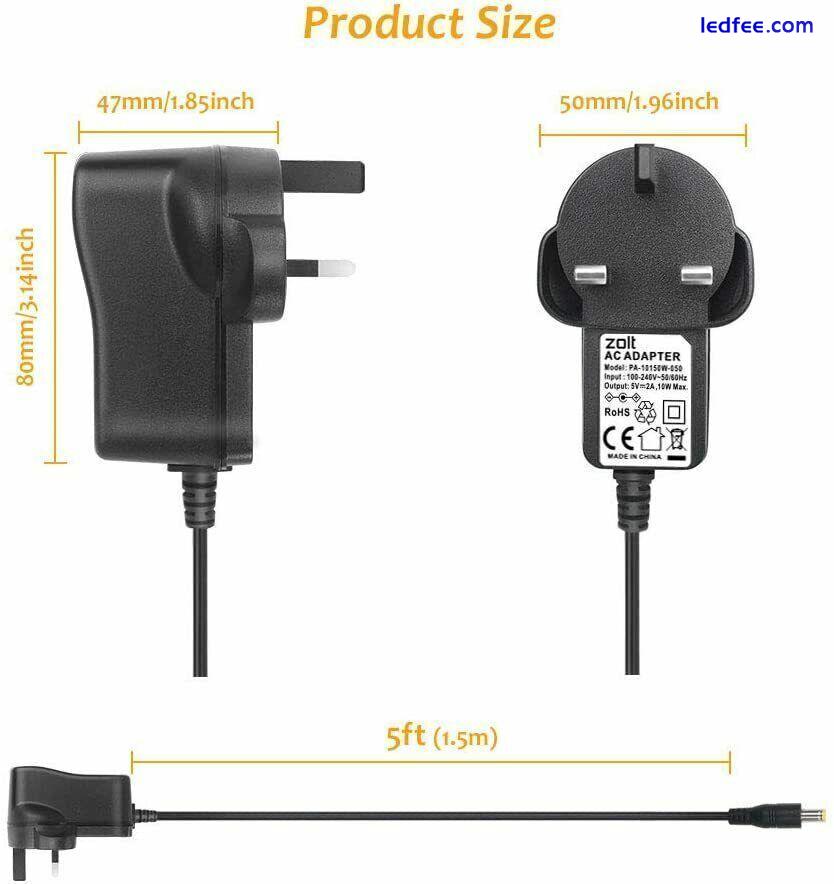Mains Transformer 12V 2A  UK Plug AC/DC Adapter Power Supply Charger 3 