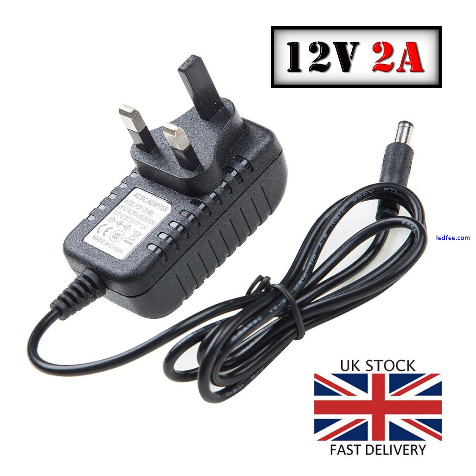 12V 2A AC/DC UK Plug Power Supply Adapter Charger Mains Transformer For LED CCTV 0 