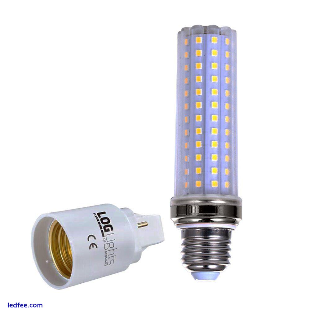 G24-Q G24Q 4-Pin Adapter E27 Gewinde kurz f. LED Leuchtmittel Converter LoG 2 