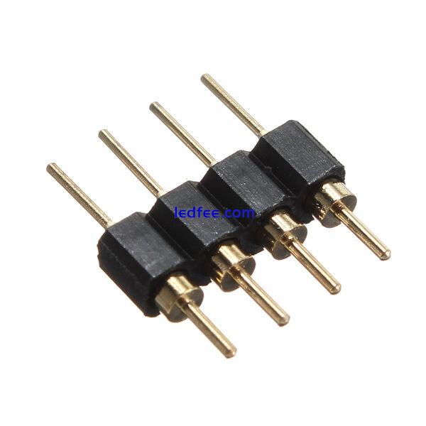 5 x 4-Pin Male Plug Adapter Connector for RGB 3528 5050 LED Strip Light Connect 0 