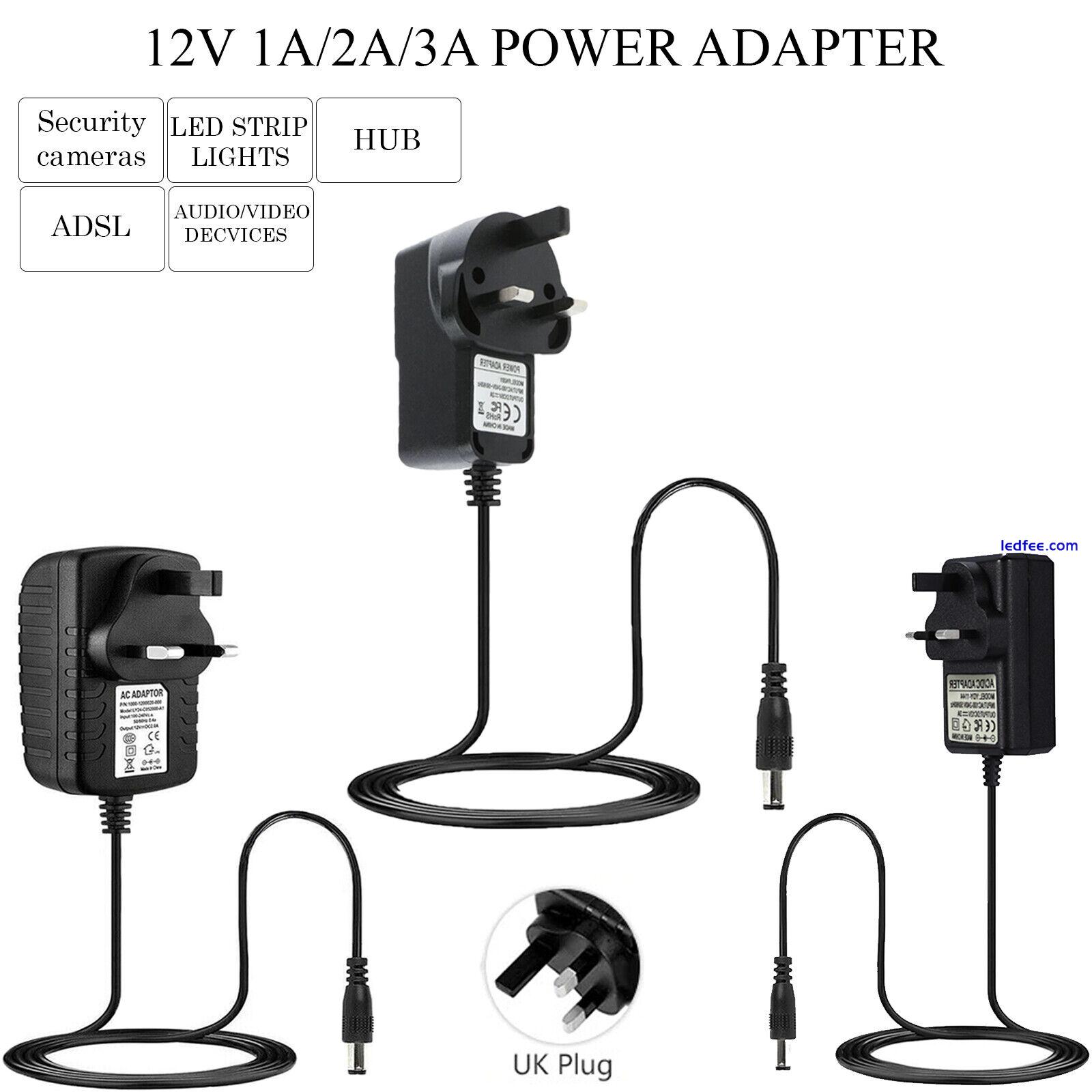 AC DC 12V 1A/2A/3A POWER SUPPLY ADAPTER CHARGER FOR CAMERA LED STRIP LIGHT CCTV 0 