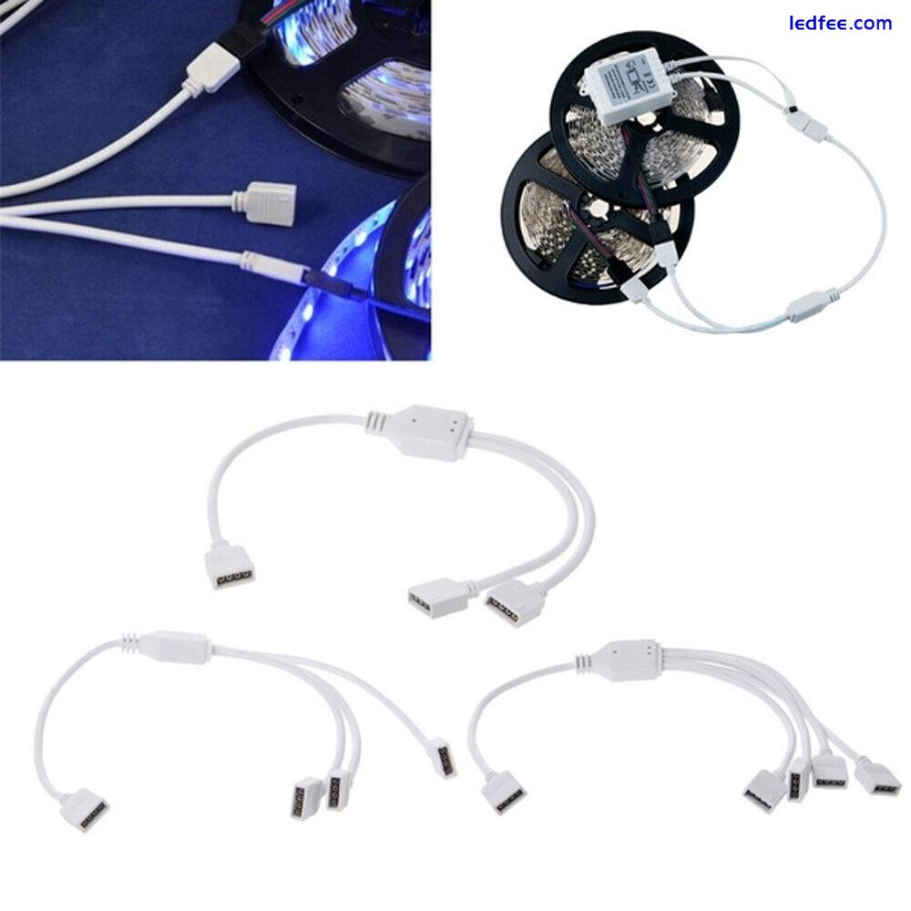 4/5 PIN LED STRIP 1/2/3/4 WAY SPLITTER CABLE MALE ADAPTER 3528 5050 5630 RGB/W 2 