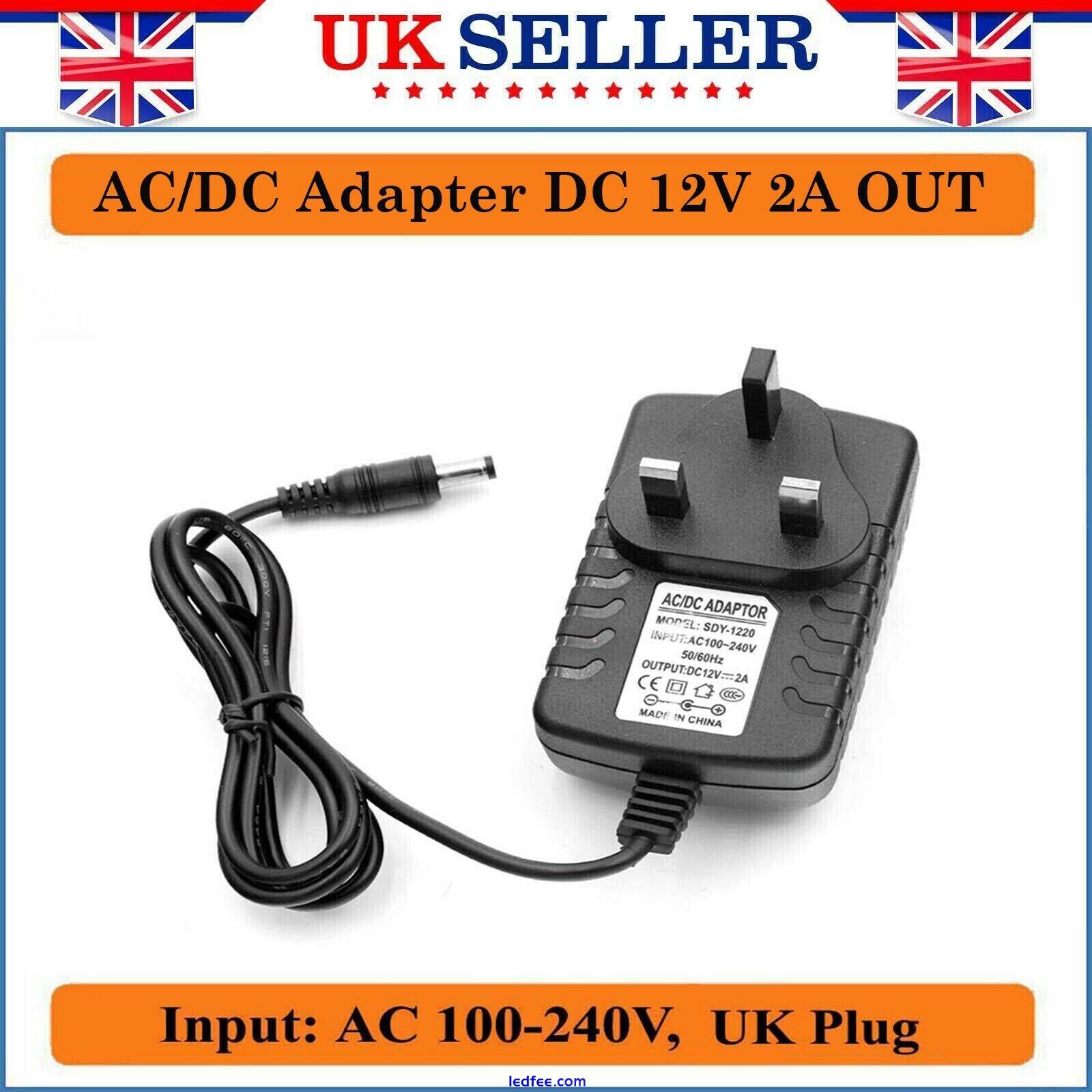 12V-2A Power Supply UK Plug AC-DC Safety Adapter 60W For CCTV/Camera/LED Strip 0 