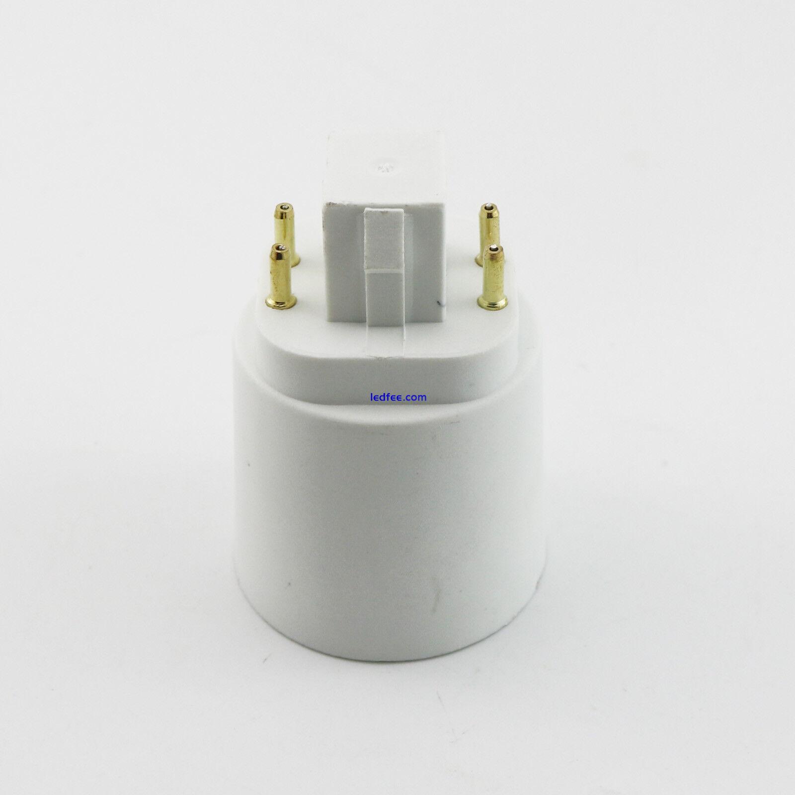 1x LED Light Bulb Lamp Adapter Converter Holder G24q 4 Pin 15mm To E26 E27 Screw 0 