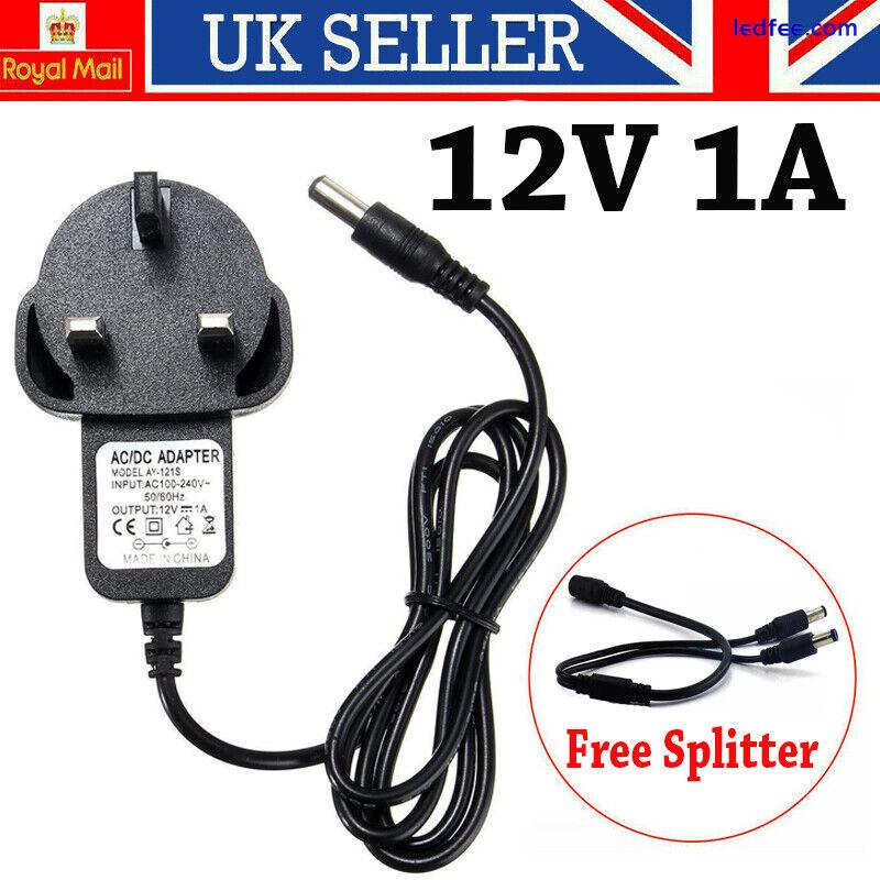 12V 1A  AC/DC UK Power Supply Adapter Safety Charger For LED Strip CCTV Camera 1 