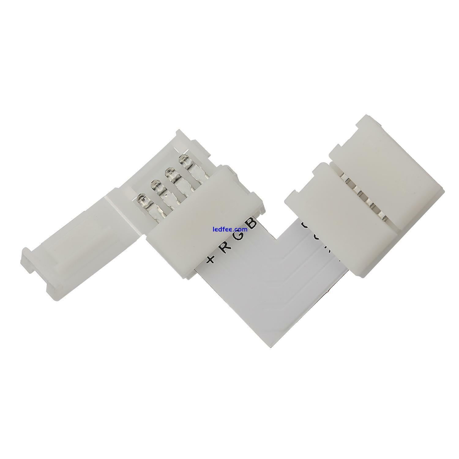 10 X 5050 RGB LED STRIP LIGHT CORNER CONNECTORS L SHAPE ADAPTERS 90 DEGREE JOINT 3 