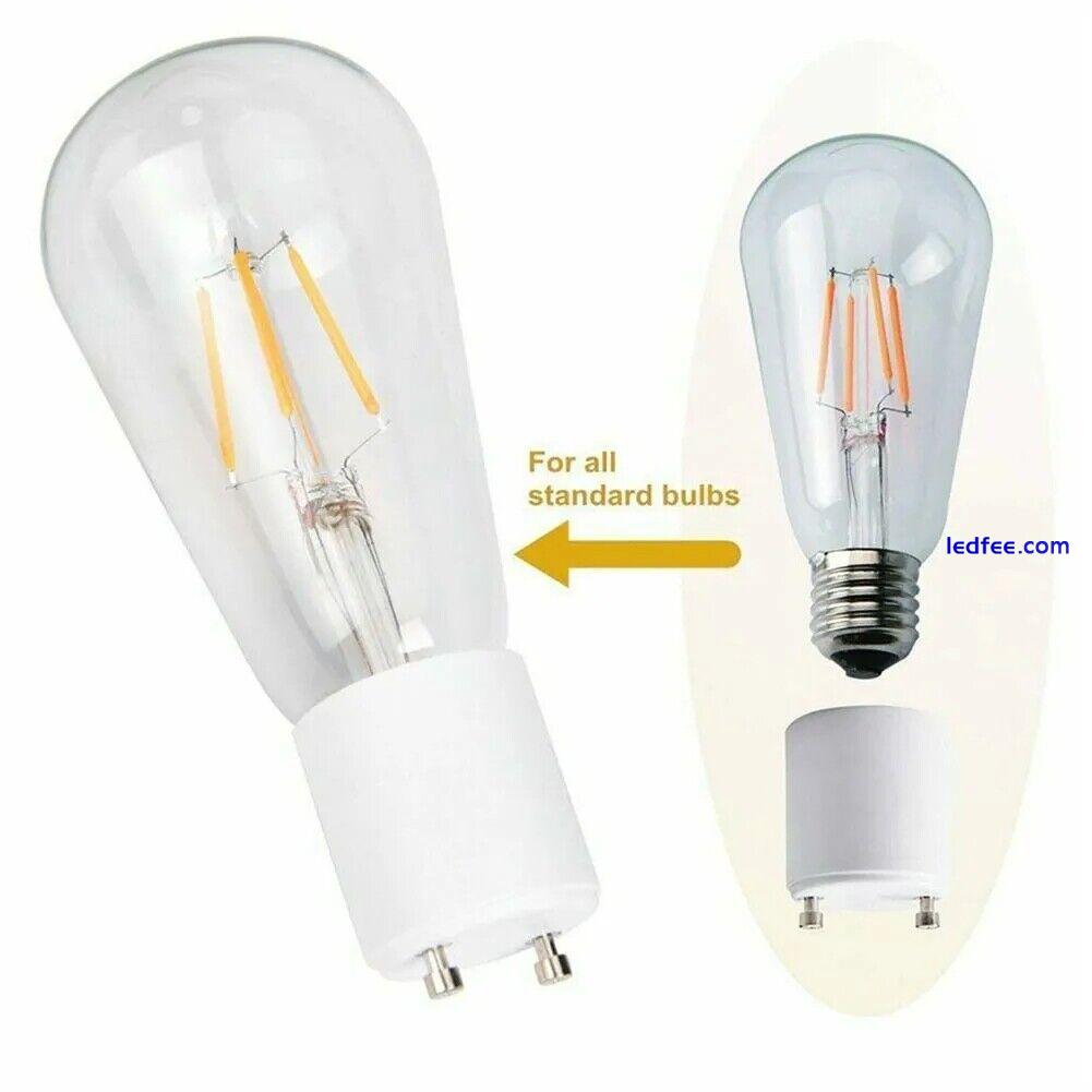 GU24 To E27 /E26 Screw LED Light Lamp Bulb Base Adapter Socket Converter Adaptor 2 
