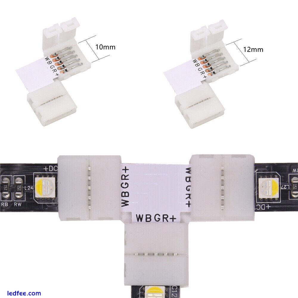 light Solderless Corner Connector Adapter For 5050 3528 RGB CCT LED Strip 5pcs  2 