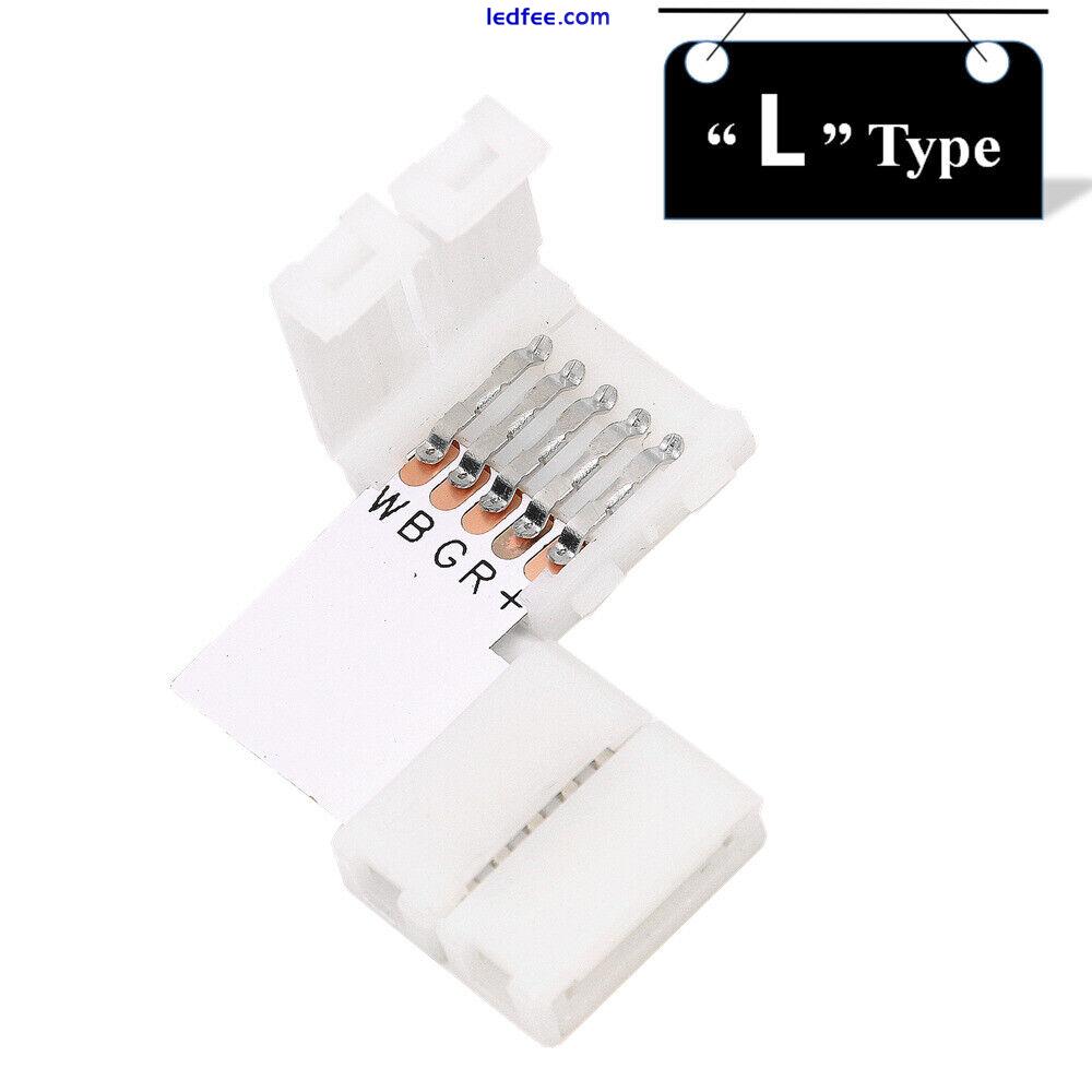 light Solderless Corner Connector Adapter For 5050 3528 RGB CCT LED Strip 5pcs  4 
