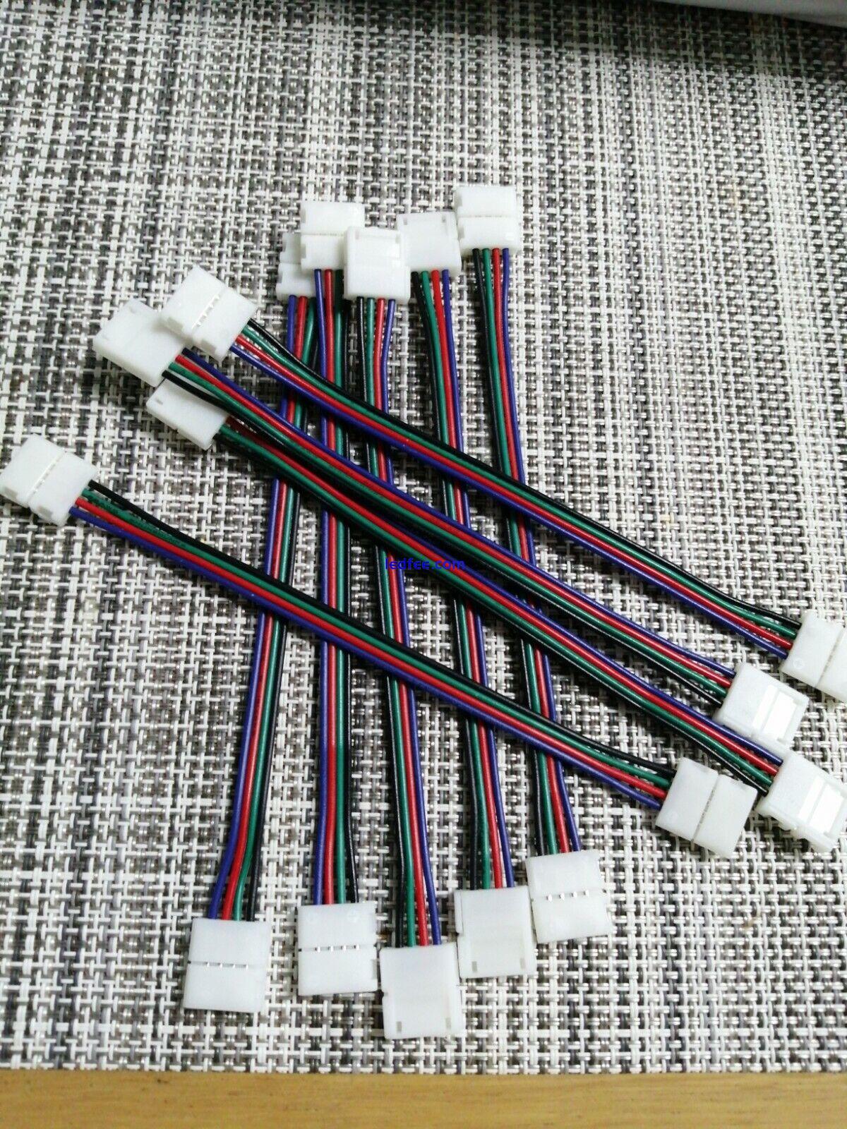 10 pcs RGB PCB 4 PIN LED Strip Light Connector 10MM Wide Joiner Adapter Cable 0 