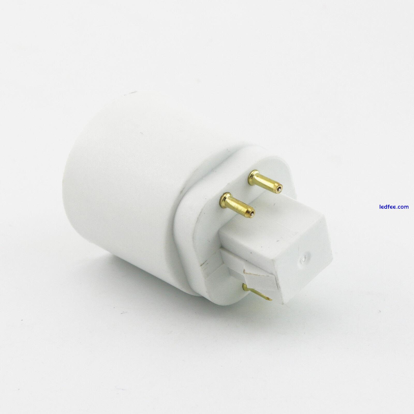1x G24q 4 Pin 15mm To E26 E27 Screw LED Light Bulb Lamp Adapter Converter Holder 1 