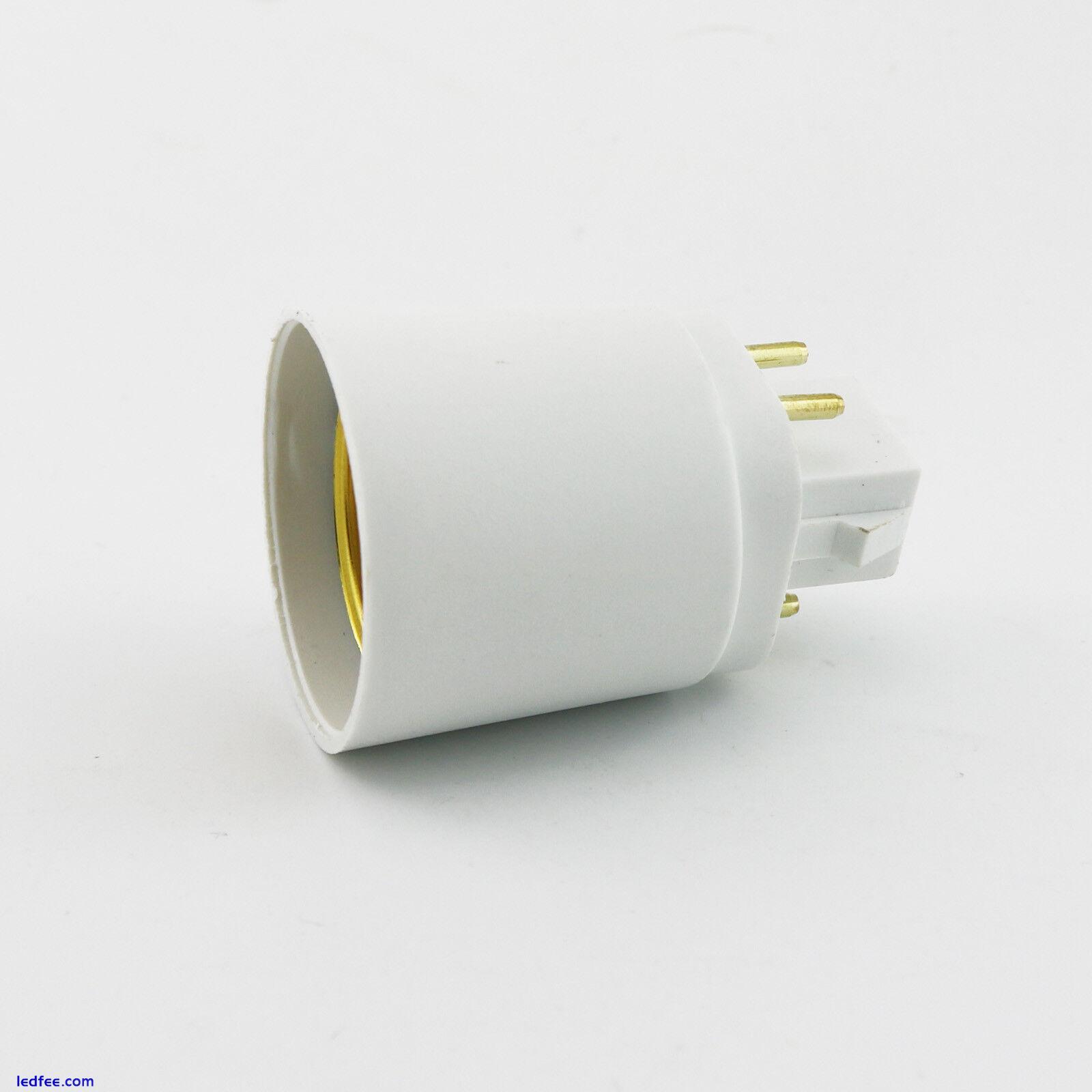 1x G24q 4 Pin 15mm To E26 E27 Screw LED Light Bulb Lamp Adapter Converter Holder 0 