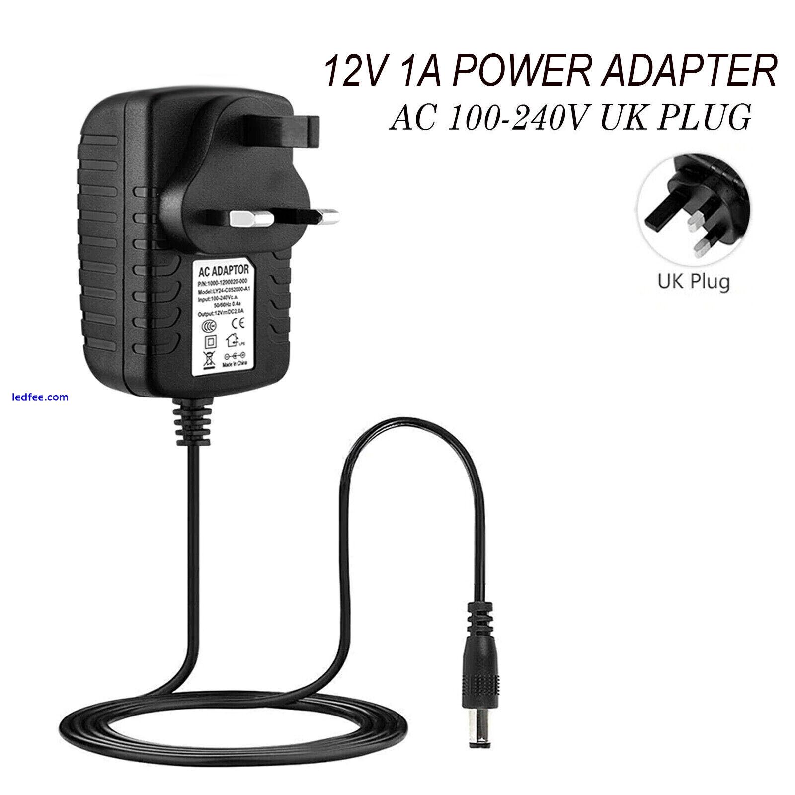 12V 1A-3A Adapter AC/DC UK Power Supply Charger For LED Strip CCTV Camera 0 