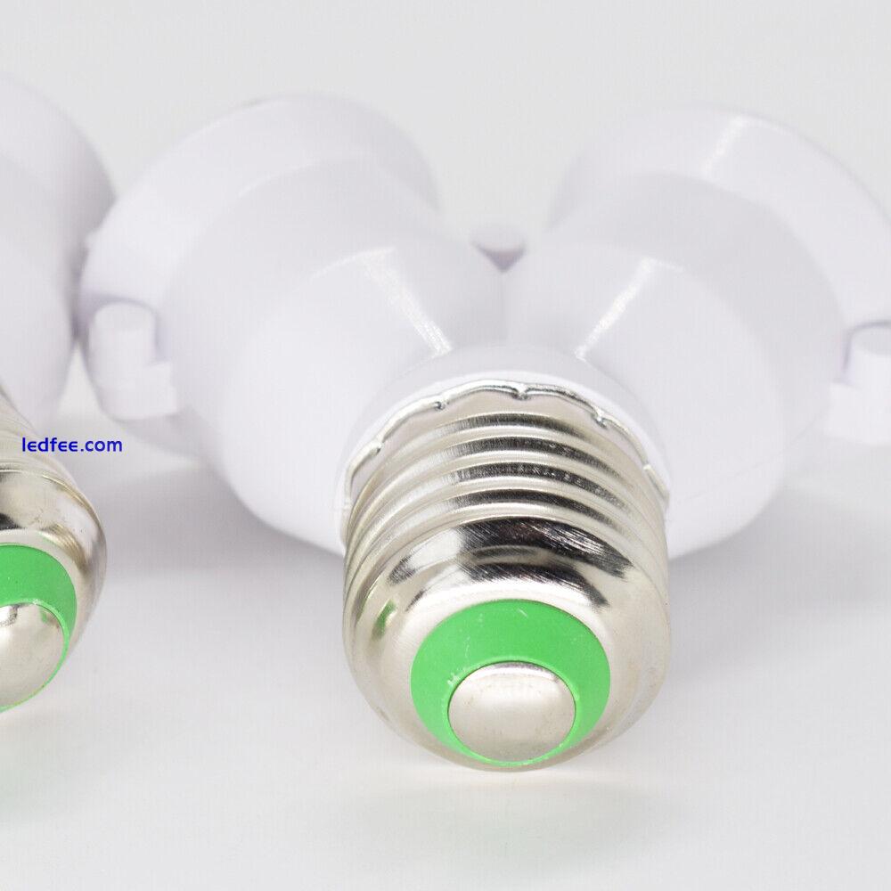 50pcs LED Light Lamp Bulb Socket E27 Male to 2 E27 Female Y Type Spliter Adapter 4 