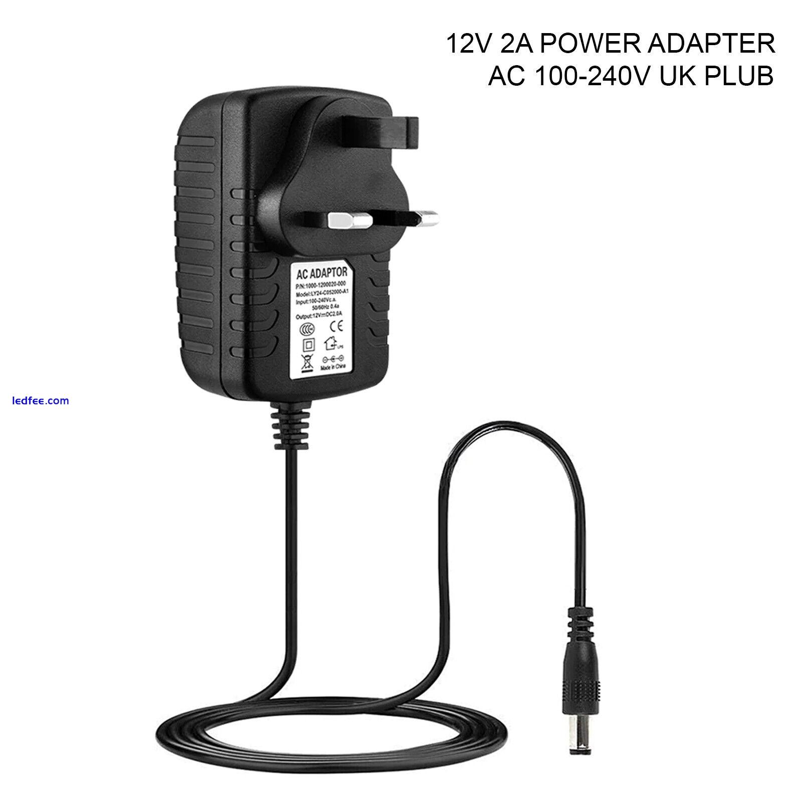 2A UK Power Supply AC/DC 12V Adapter Safety Charger For LED Strip CCTV Camera 1 