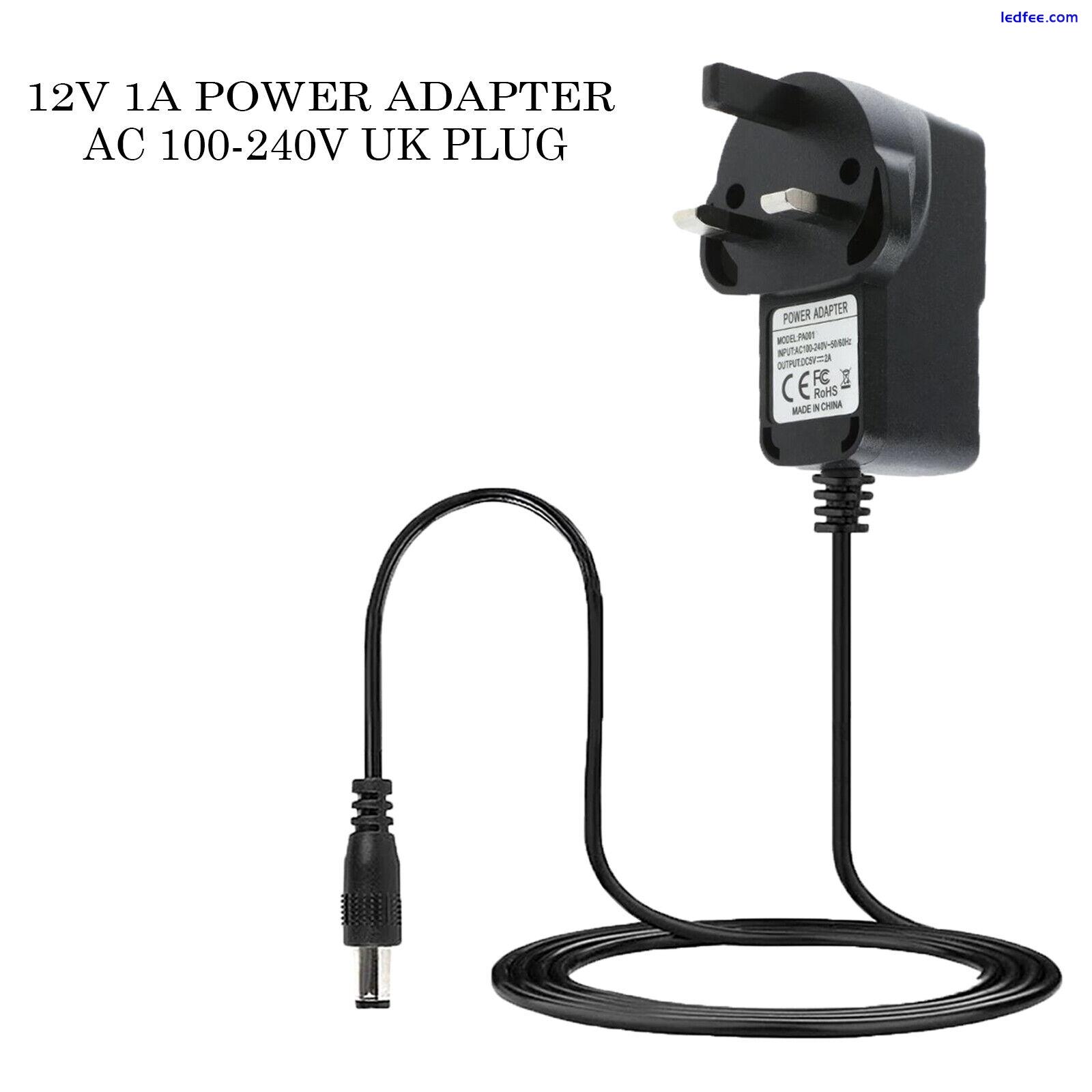 12V 1A 2A AC/DC UK Power Supply Adapter Safety Charger For LED Strip CCTV Camera 4 