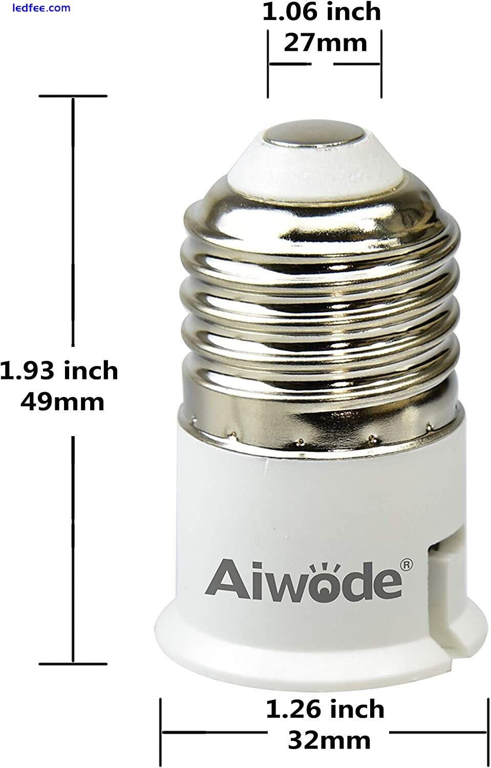 5x Aiwode E27 to B22 Adapter Lamp Socket Converter LED Bulbs and Halogen 4 